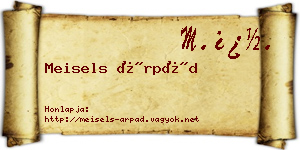 Meisels Árpád névjegykártya